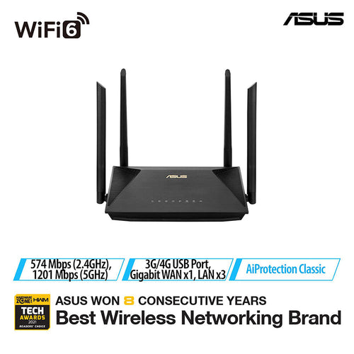 ASUS RT-AX53U AX1800 Dual Band WiFi 6 Router