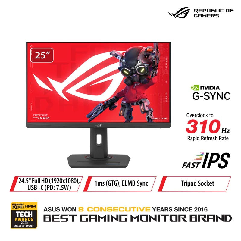 ASUS ROG Strix XG259CMS Gaming Monitor - 24.5 FHD Fast IPS 310Hz
