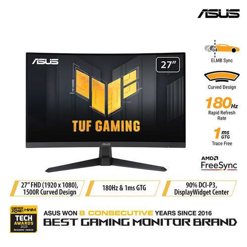 ASUS TUF Gaming VG27WQ3B Gaming Monitor - 27 QHD Fast VA 180Hz