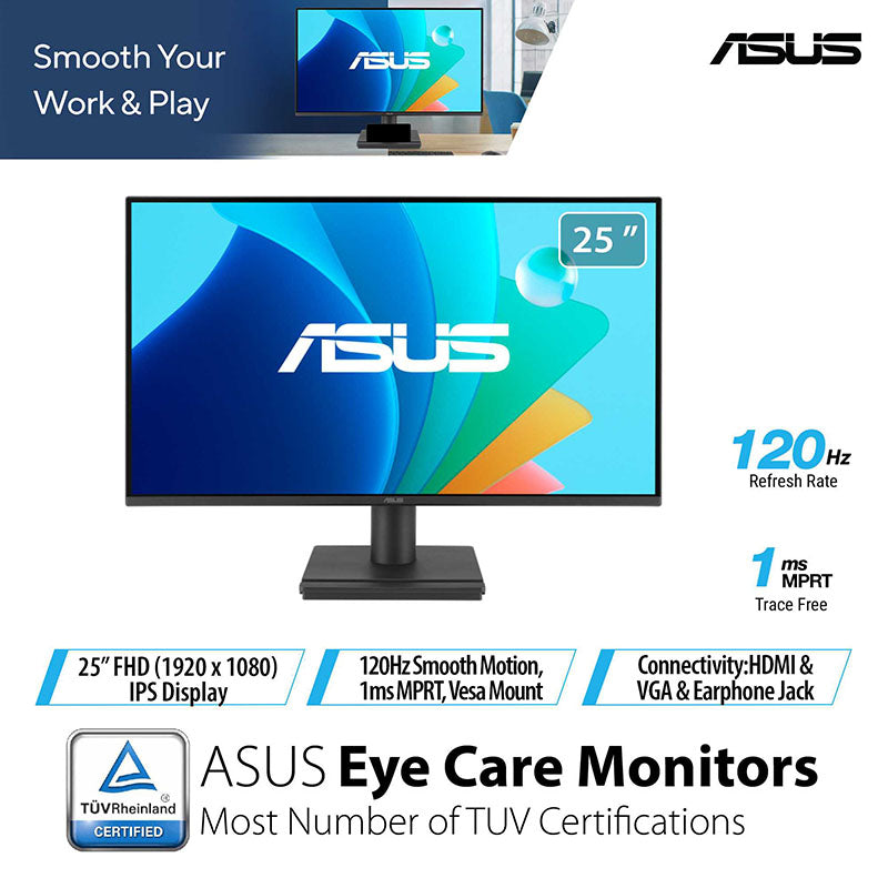 Asus VA259HGA 24.5-inch FHD IPS 120Hz Monitor