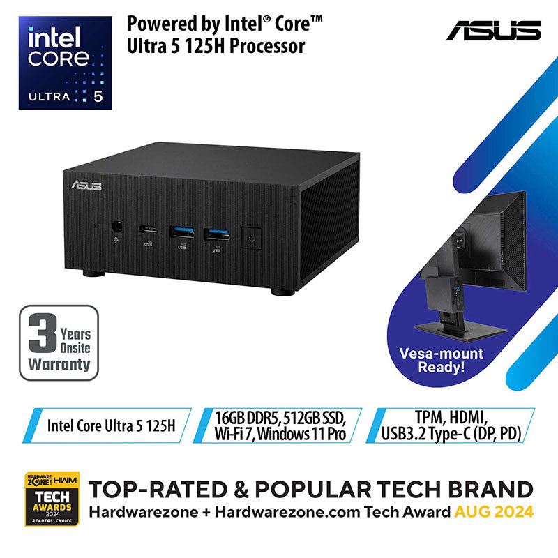 Asus ExpertCenter PN65-S50099AD - U5-125H 16GB 512GB W11P