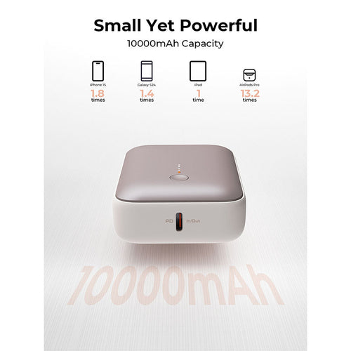 Aukey PB-Y55 Spark Mini 10000mAh Compact Fast Charging Power Bank with 20W PD (Desert Gold Titanium)
