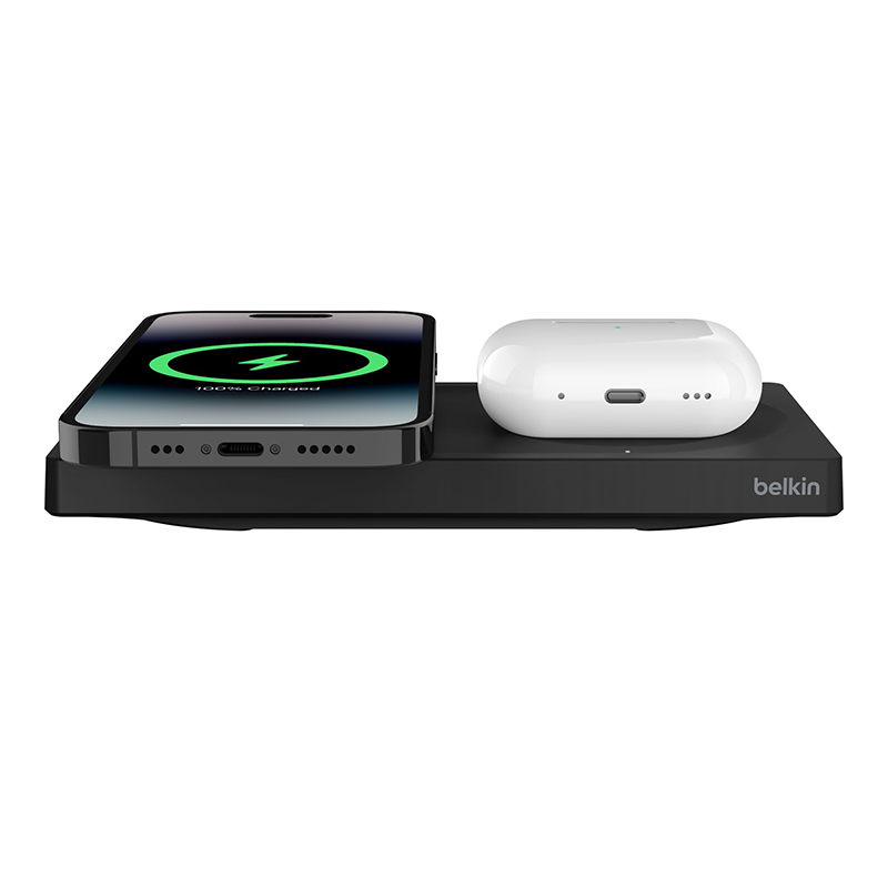 Belkin WIZ019btBK MagSafe 2-in-1 Wireless Charging Pad (Black)