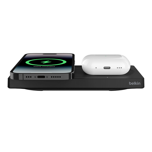 Belkin WIZ019btBK MagSafe 2-in-1 Wireless Charging Pad (Black)