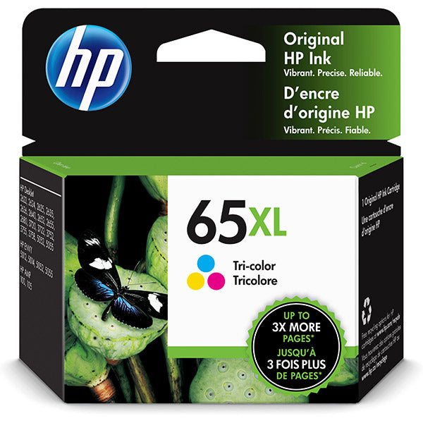 HP 65XL Tri-Color Original Ink Cartridge (N9K03AA)