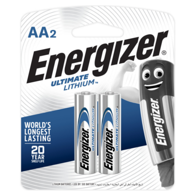 Energizer L91BP2 2pc AA Lithium Battery