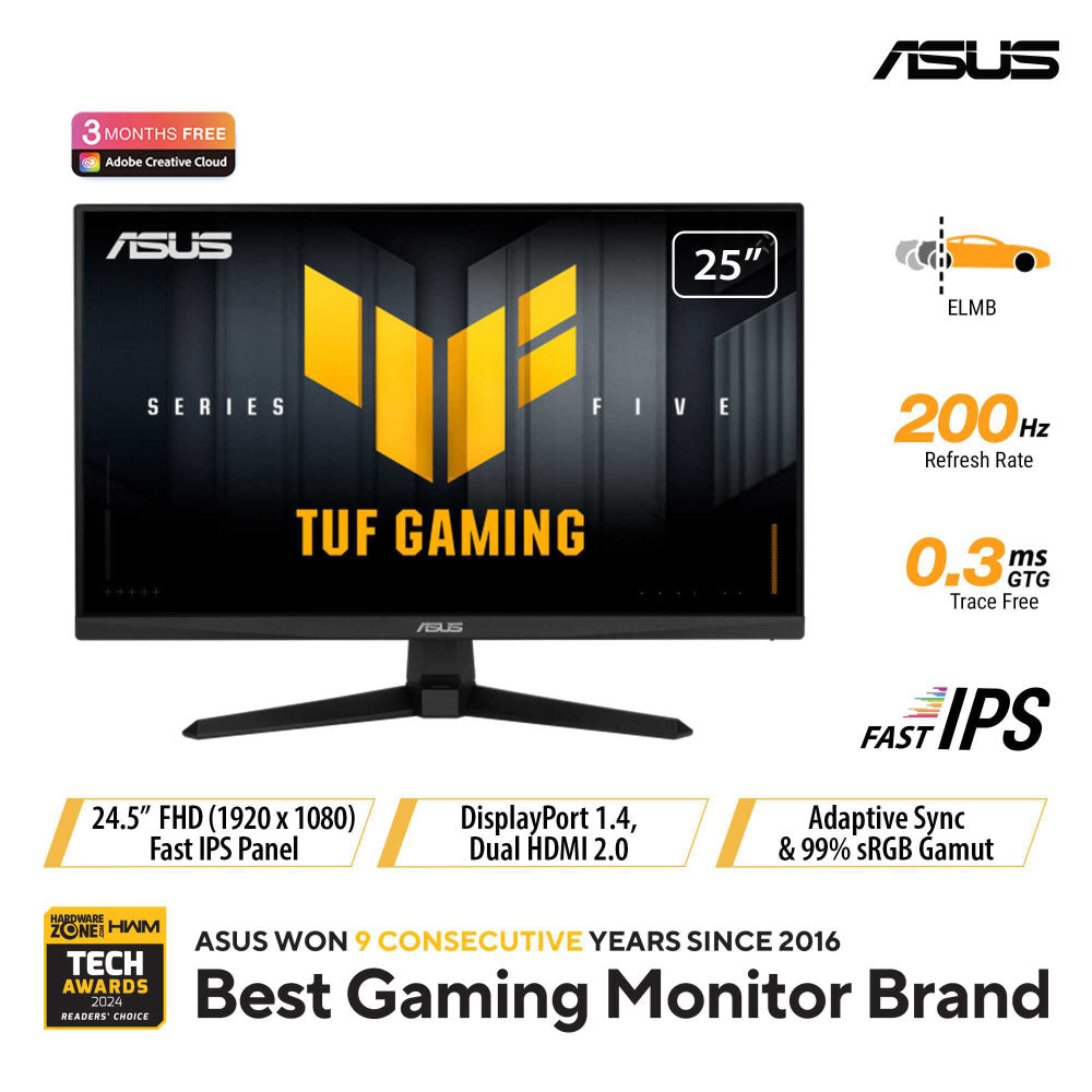 Asus TUF Gaming VG259Q5A - 24.5 FHD IPS 200Hz Gaming Monitor