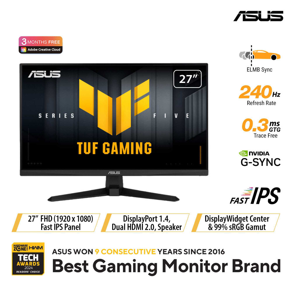 Asus TUF Gaming VG279QM5A - 27 FHD IPS 240Hz Gaming Monitor