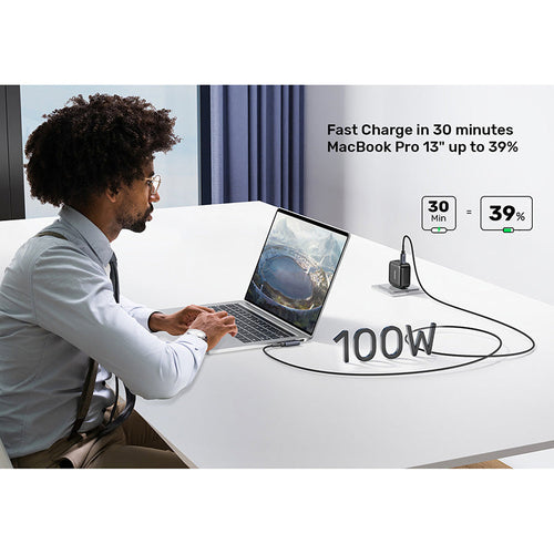 Unitek C14123BK-2M USB-C PD 100W Charging Cable L-Shape