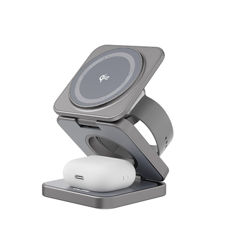 Valore Qi2 3-In-1 Ultra Compact 15W Foldable Wireless Charger (WL