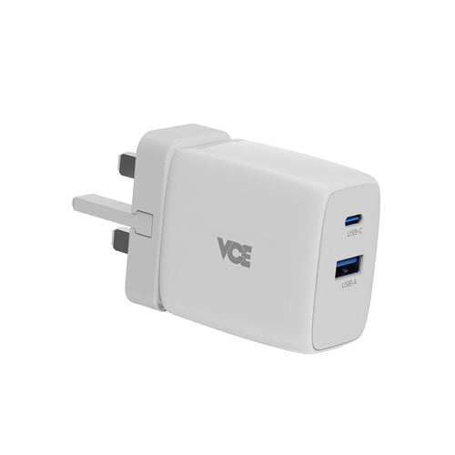 VCE VE-PA01-WH PD65W GaN Wall Charger(1A+1C) White