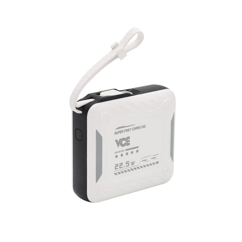 VCE VE-PD21 PD22.5W 10000mAh Power Bank (White)