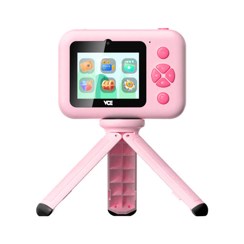 VCE VE-CA03 Kids Print Camera with Tripod (Pink)