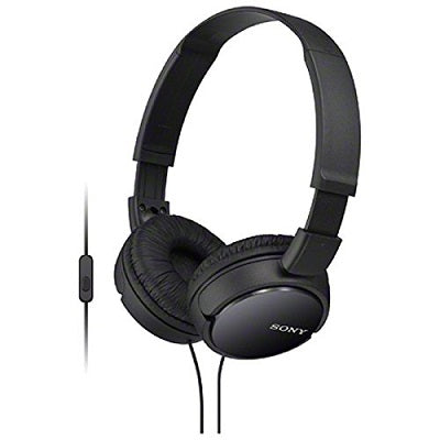 Sony MDR-ZX110AP Headphones with Mic (Black)
