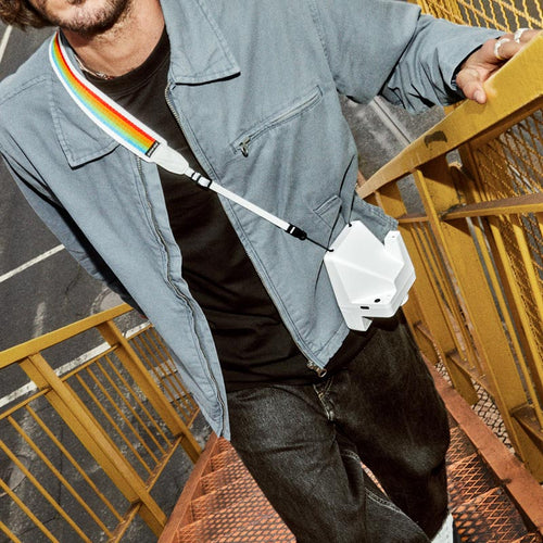 Polaroid Camera Strap Flat - Rainbow Grey