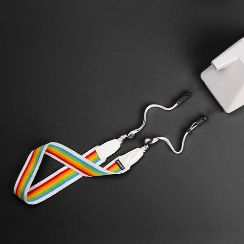 Polaroid Camera Strap Flat - Rainbow Grey