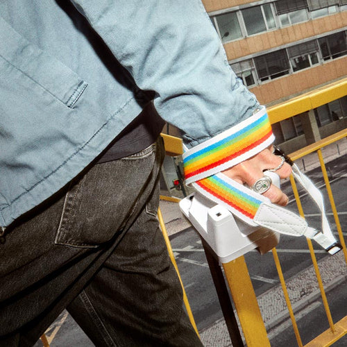 Polaroid Camera Strap Flat - Rainbow Grey