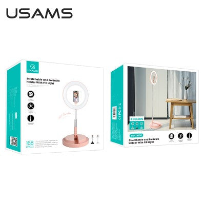 Usams US-ZB120 Selfie LED Ring Light with Tripod & Holder