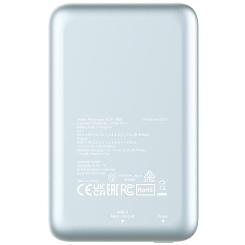 Verbatim VM32247 PowerPack 10000mAh PD 20W, Blue