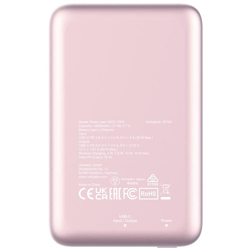Verbatim VM32248 PowerPack 10000mAh PD 20W, Pink