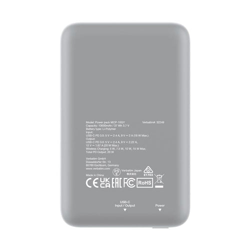 Verbatim VM32249 PowerPack 10000mAh PD 20W, Grey