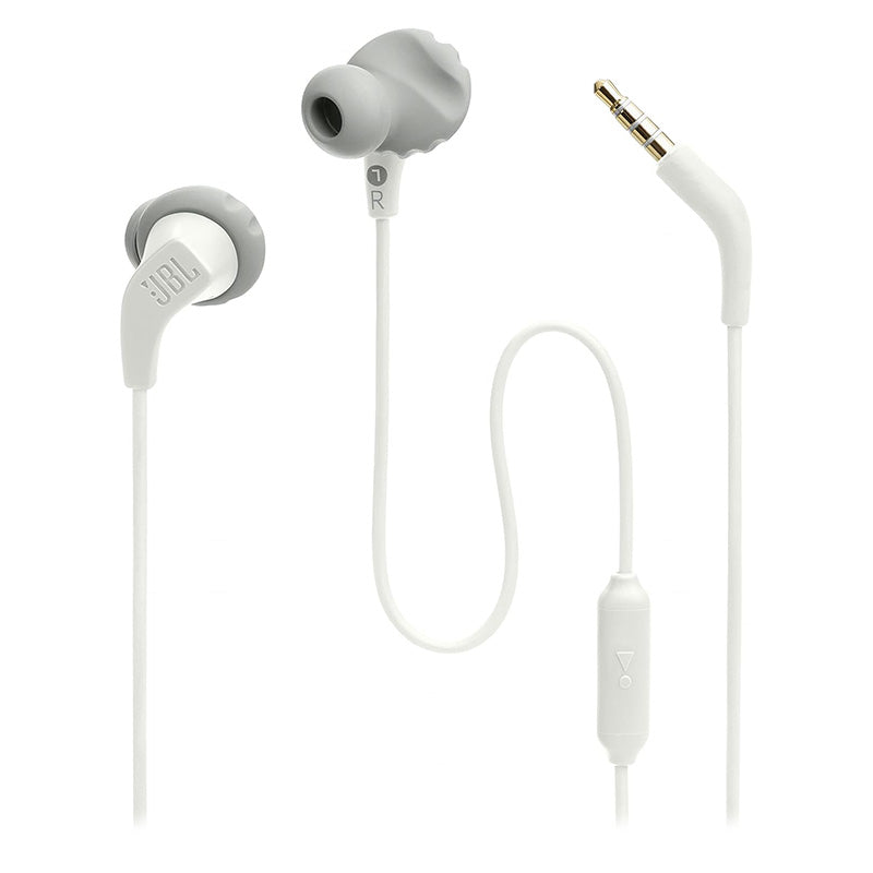 JBL Endurance Run 2 Earphones with Mic (White)