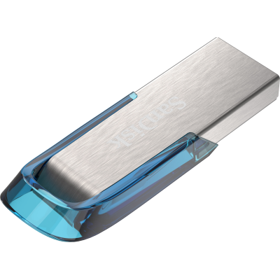 SanDisk Ultra Flair Flash Drive 64GB (Tropical Blue) USB 3.0 [SDCZ73-064G-G46B]