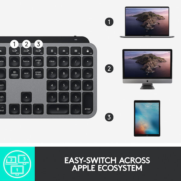 Logitech MX Keys Advanced Wireless Keyboard for MAC