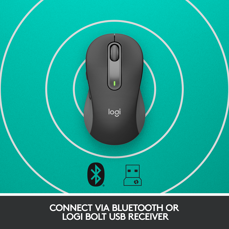 Logitech Signature M650 Wireless Mouse (L - Graphite)