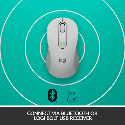 Logitech Signature M650 Wireless Mouse (L - White)