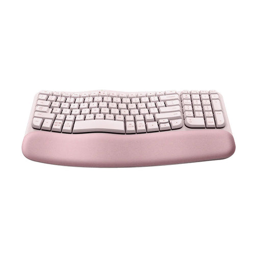 Logitech Wave Keys Ergonomic Wireless Bluetooth Keyboard (Rose)