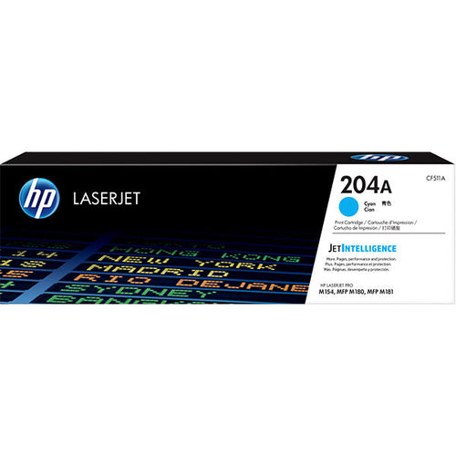 HP 204A Cyan LaserJet Toner Cartridge (CF511A)