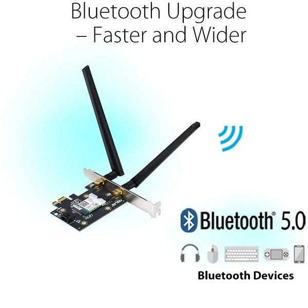 ASUS PCE-AX3000 Dual Band WiFi 6 PCI-E Adaptor, Bluetooth 5