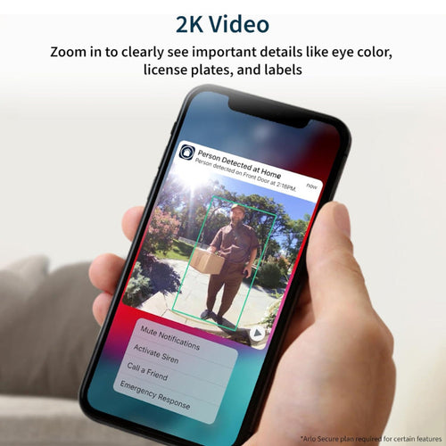 Arlo AVD4001-100APS Essential Video Doorbell 2K (2nd Generation)