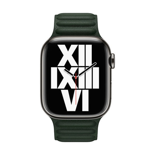 41mm Leather Link (Sequoia Green) - M/L