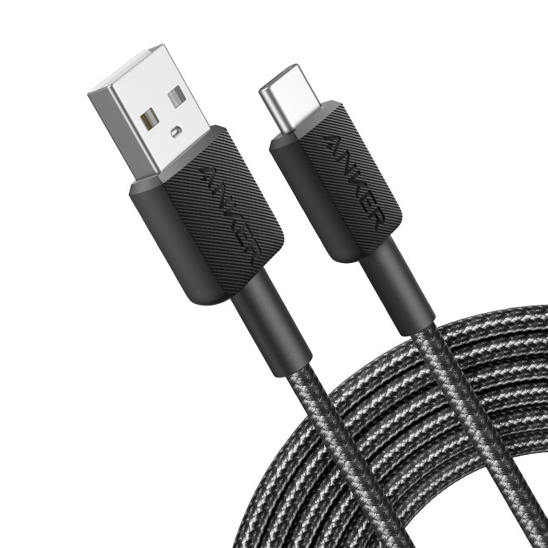 Anker A81H7H11 322 USB-A to USB-C Braided Cable 3M (Black)