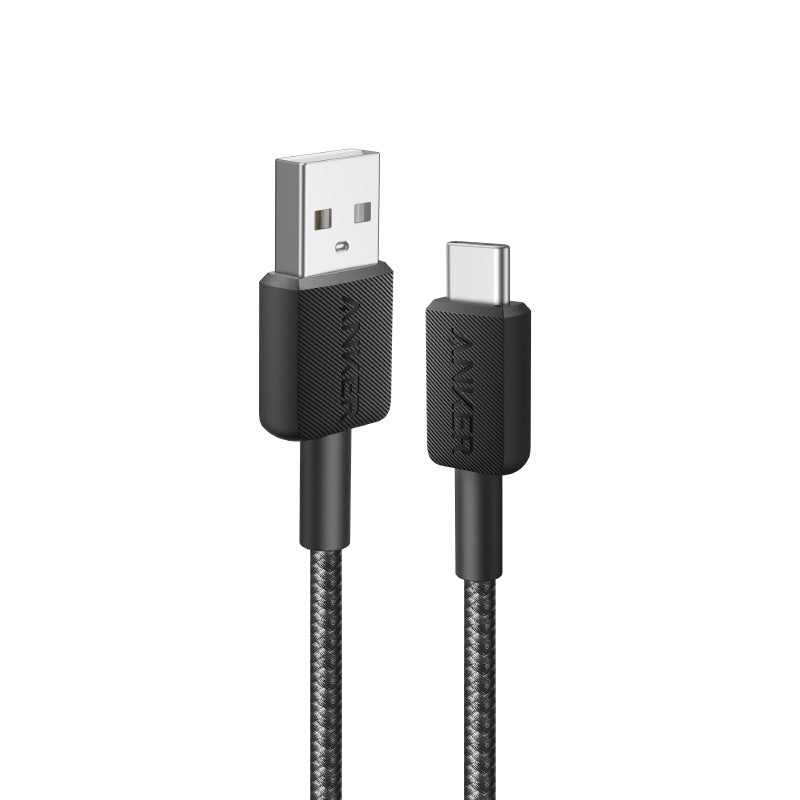 Anker A81H5H11 322 USB-A to USB-C Braided Cable 0.9M (Black)