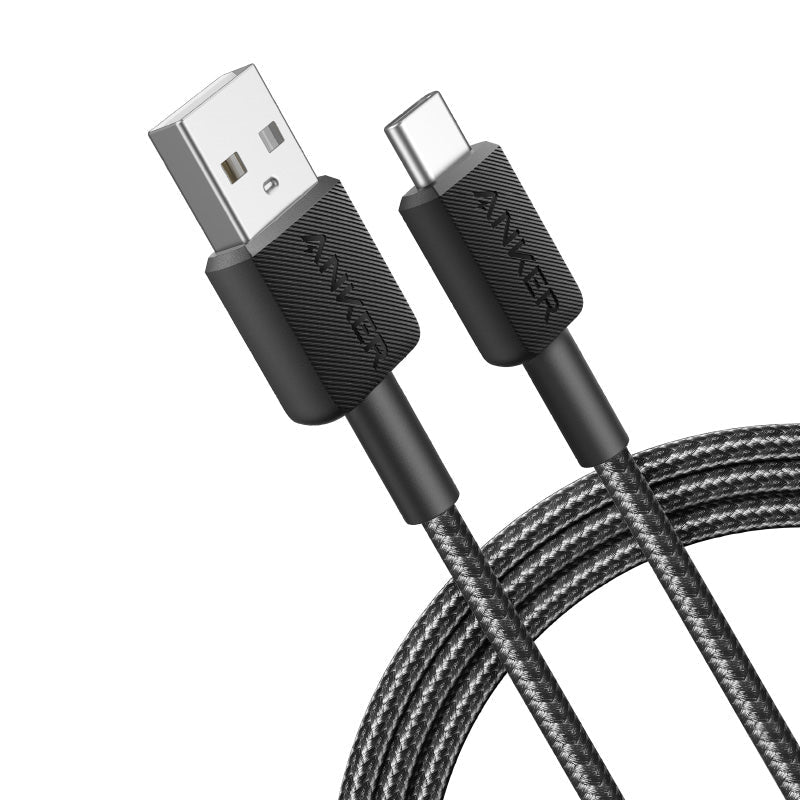 Anker A81H6H11 322 USB-A to USB-C Braided Cable 1.8M (Black)