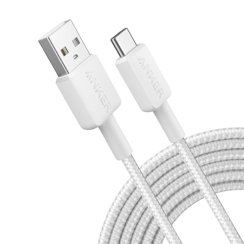 Anker A81H7H21 322 USB-A to USB-C Braided Cable 3M (White)