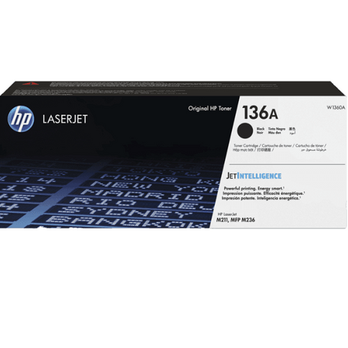 HP 136A Black Original LaserJet Toner Cartridge (W1360A)