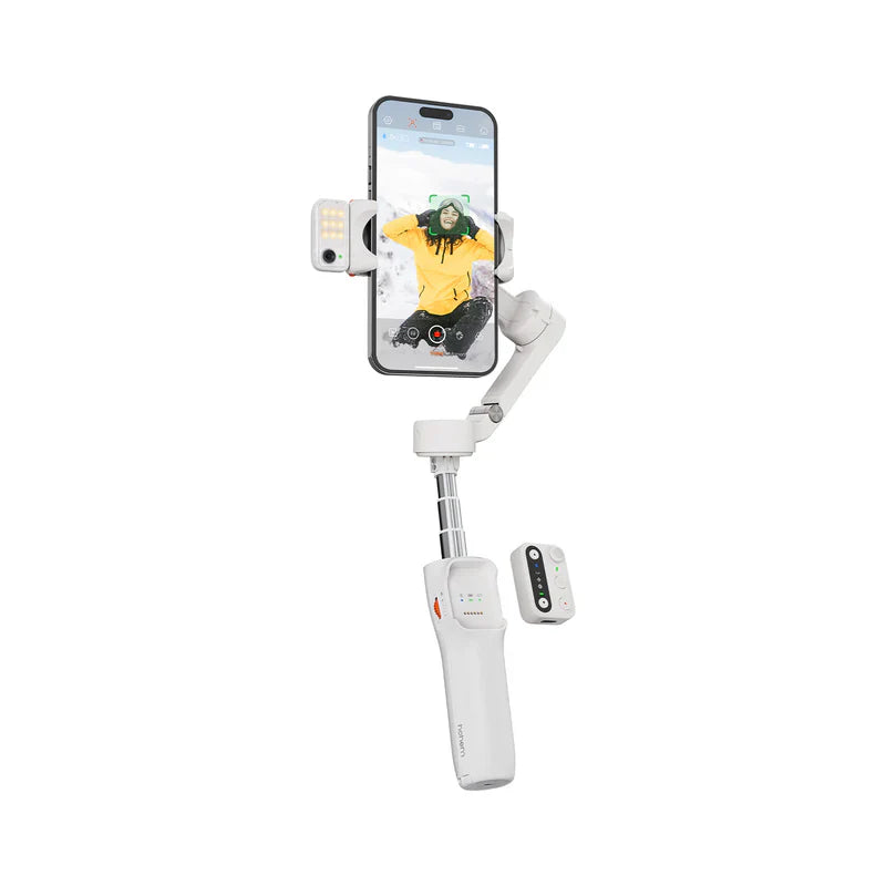 Hohem iSteady V3 3-Axis White Palm Smartphone Gimbal AI Visual Tracking w/ Selfie Stick