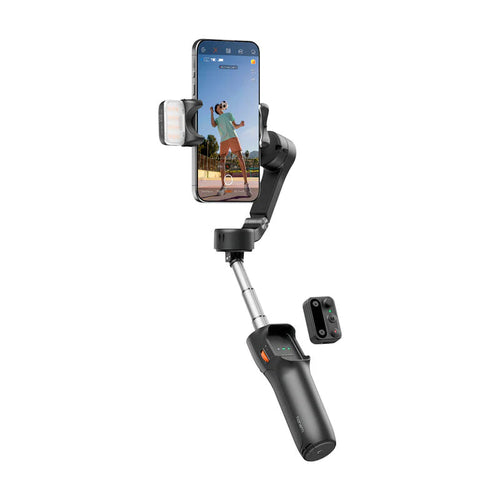 Hohem iSteady X3-Black 3 Axis All-In-One Travel Smartphone Gimbal with Magnetic Fill Light - Black