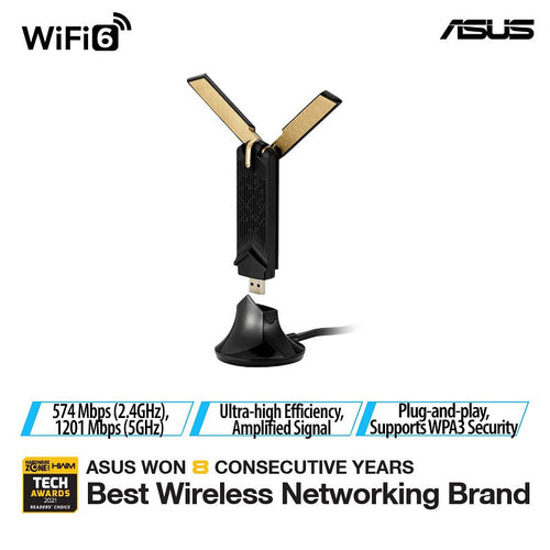 ASUS USB-AX56 Dual Band AX1800 USB Wi-Fi Adapter