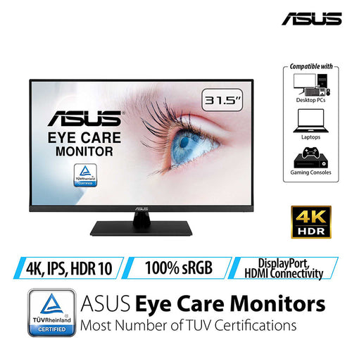 ASUS VP32UQ Eye Care Monitor - 32 UHD IPS 60Hz