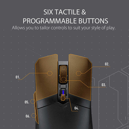 ASUS P306 TUF Gaming M4 Wireless Lightweight Ambidextrous Gaming Mouse