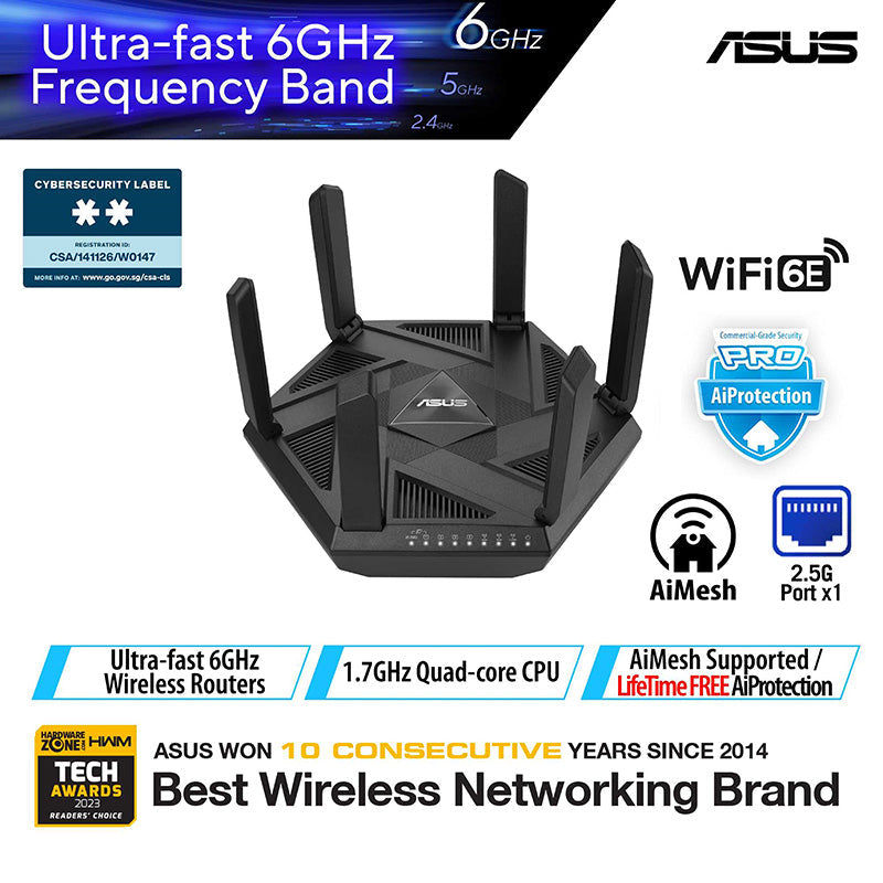Asus RT-AXE7800 WiFi 6E Tri-band Router