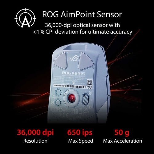 Asus P709 ROG Keris Wireless AimPoint Gaming Mouse (White)