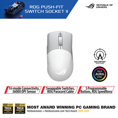 Asus P709 ROG Keris Wireless AimPoint Gaming Mouse (White)