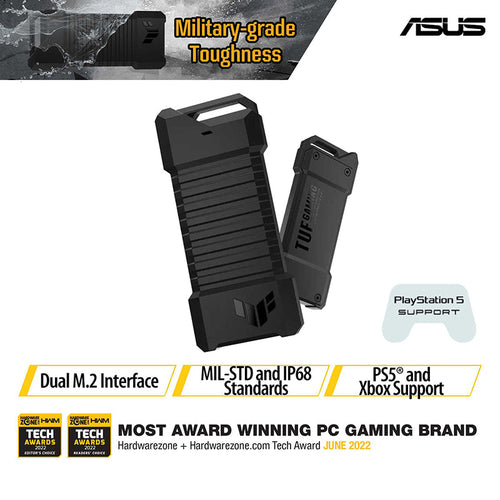 ASUS TUF Gaming A1 ESD-T1A/BLK Dual M.2 NVMe SSD Enclosure