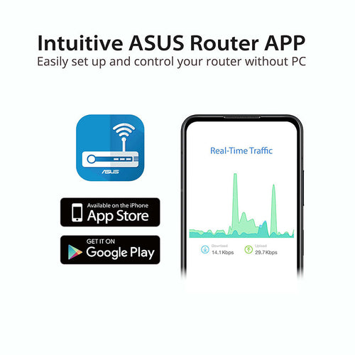 Asus RT-AX57 AX3000 Dual Band WiFi 6 Extendable Router